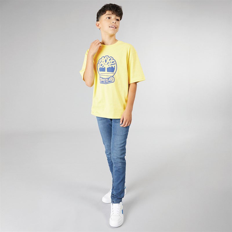 Timberland Jongens T-Shirt Korte Mouw Straw Yellow