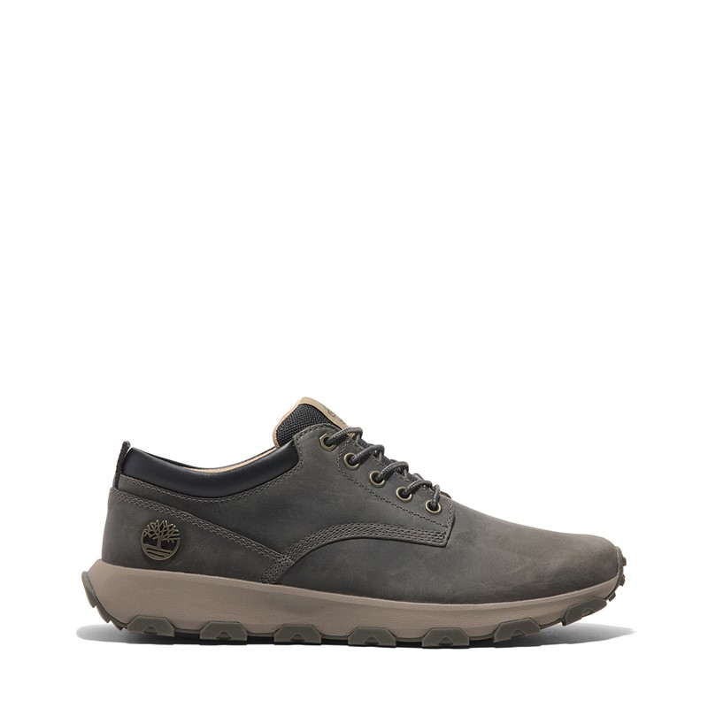 Timberland Mens Winsor Park Low Trainers Medium Grey Full Grain