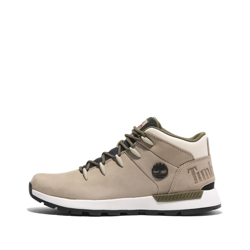 Timberland Mens Sprint Trekker Mid Trainers Light Taupe Nubuck