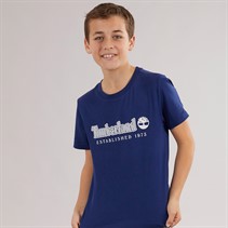 Timberland Boys Short Sleeve T-Shirt Blue