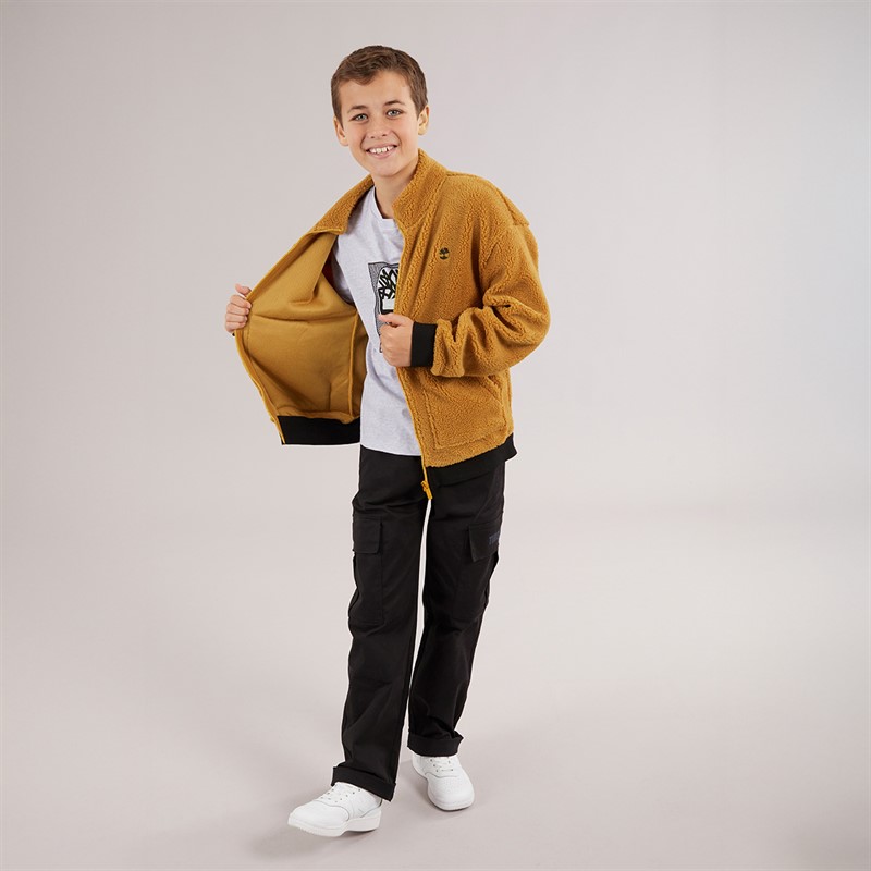 Timberland Junge Reißverschluss Strickjacke Ochre