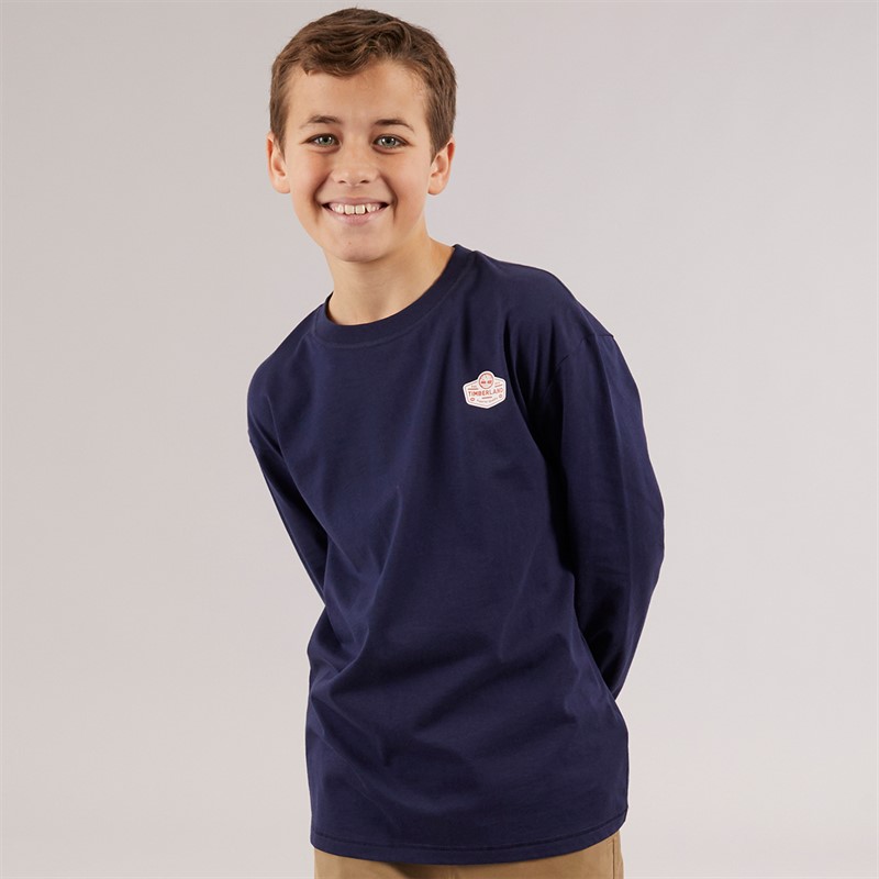 Timberland Boys Long Sleeve Top Navy