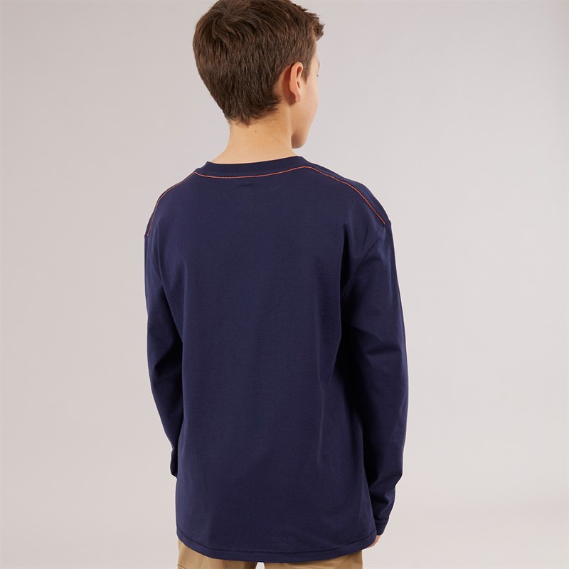 Timberland Boys Long Sleeve Top Navy