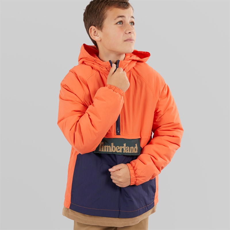 Timberland Boys OTH 1/4 Zip Jacket Tigerlily