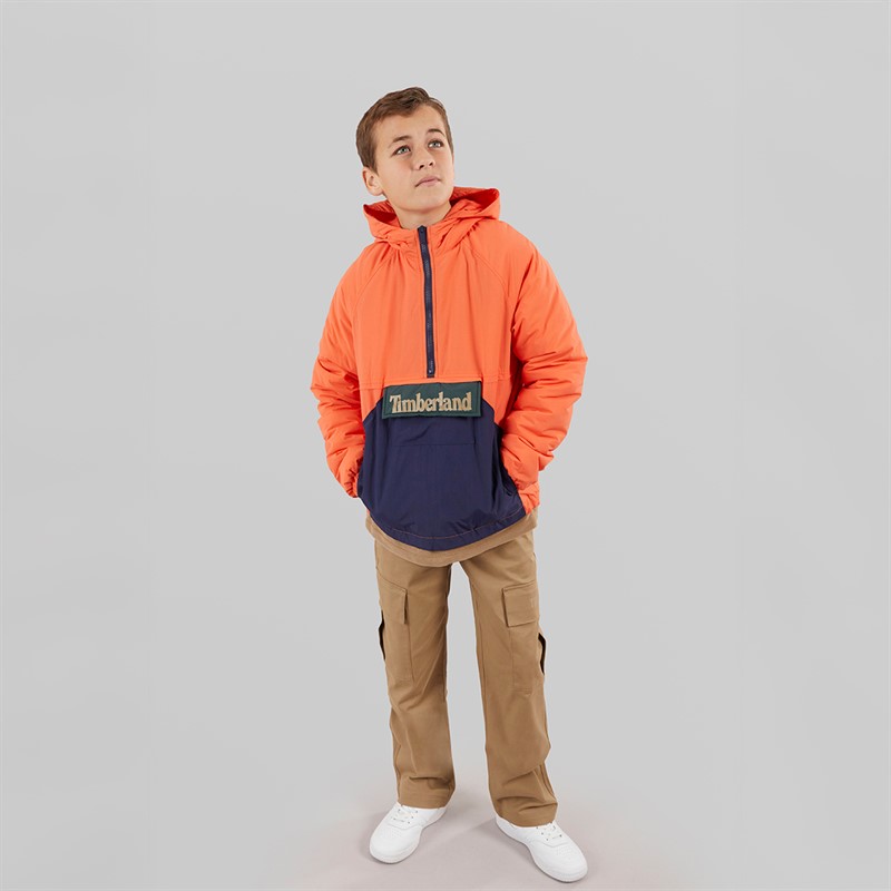 Timberland Boys OTH 1/4 Zip Jacket Tigerlily