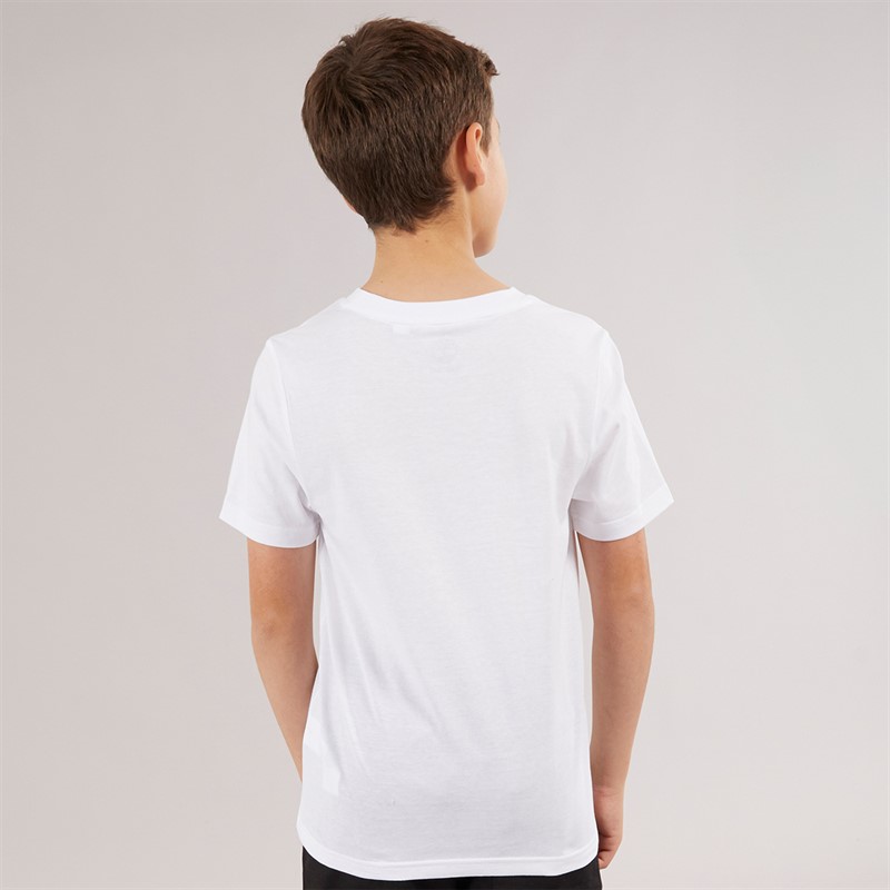 Timberland Boys Short Sleeve T-Shirt White/Navy White  Navy