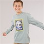 Timberland Boys Long Sleeve T-Shirt Silver Blue