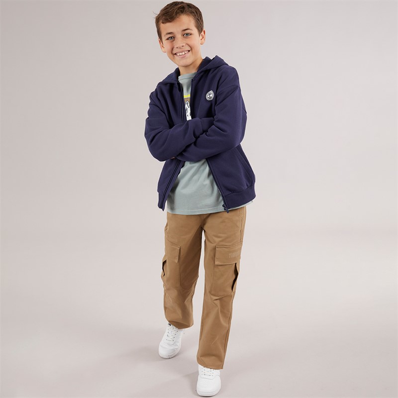 Timberland Boys Zip Through Hoodie Navy