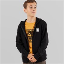 Timberland Boys Zip Through Hoodie Black Black
