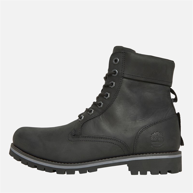Timberland Mens Rugged Mid Lace Up Waterproof Boots Jet Black