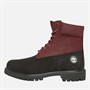 Timberland Mens Premium 6 Inch Lace Up Waterproof Boots Black Nubuck W Burgundy