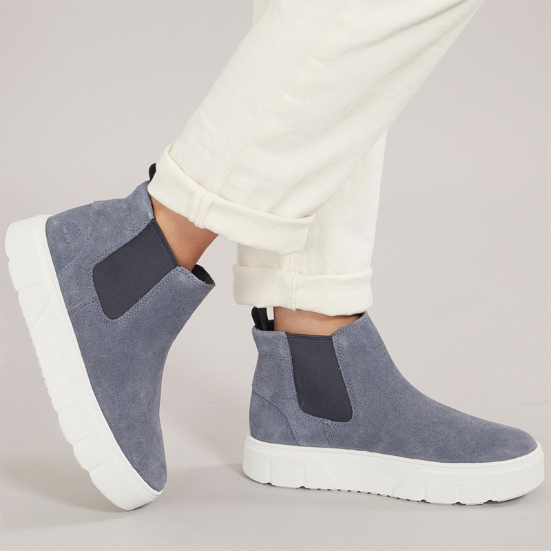 Timberland Womens Laurel Court Chelsea Boots Dark Blue Suede