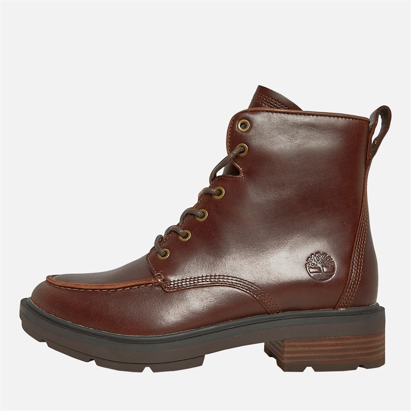 Timberland Womens Brimfield Mid Lace Up Boots Dark Brown Full Grain