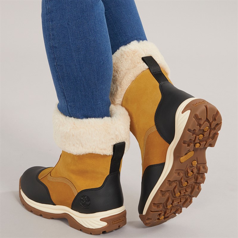 Timberland Womens White Ledge Waterproof Snow Boots Wheat