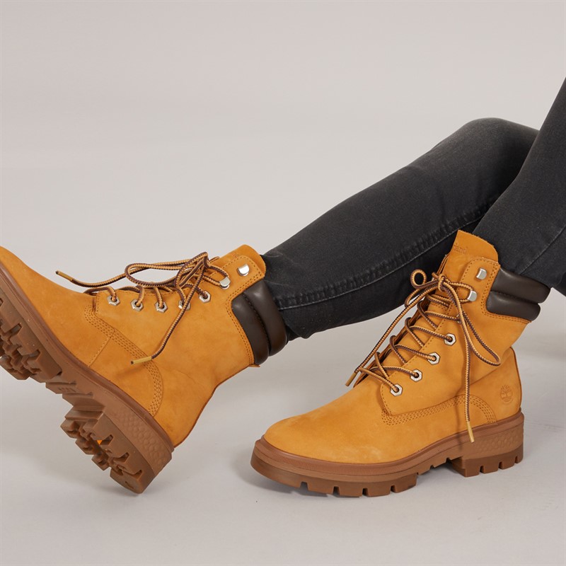 Timberland Womens Cortina Valley 6 Inch Lace Up Waterproof Boots Wheat - Size 5