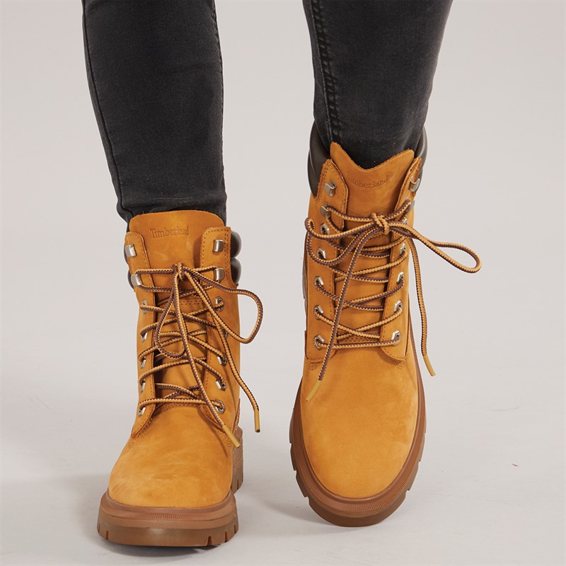 Timberland Womens Cortina Valley 6 Inch Lace Up Waterproof Boots Wheat