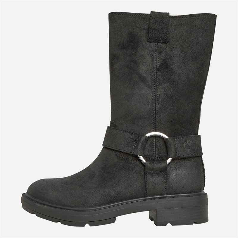 Timberland Womens Brimfield Tall Pull On Boots Black Suede - Size 3.5