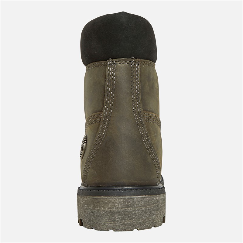 Timberland Mens Premium 6 Inch Lace Up Waterproof Boots Medium Grey Full Grain