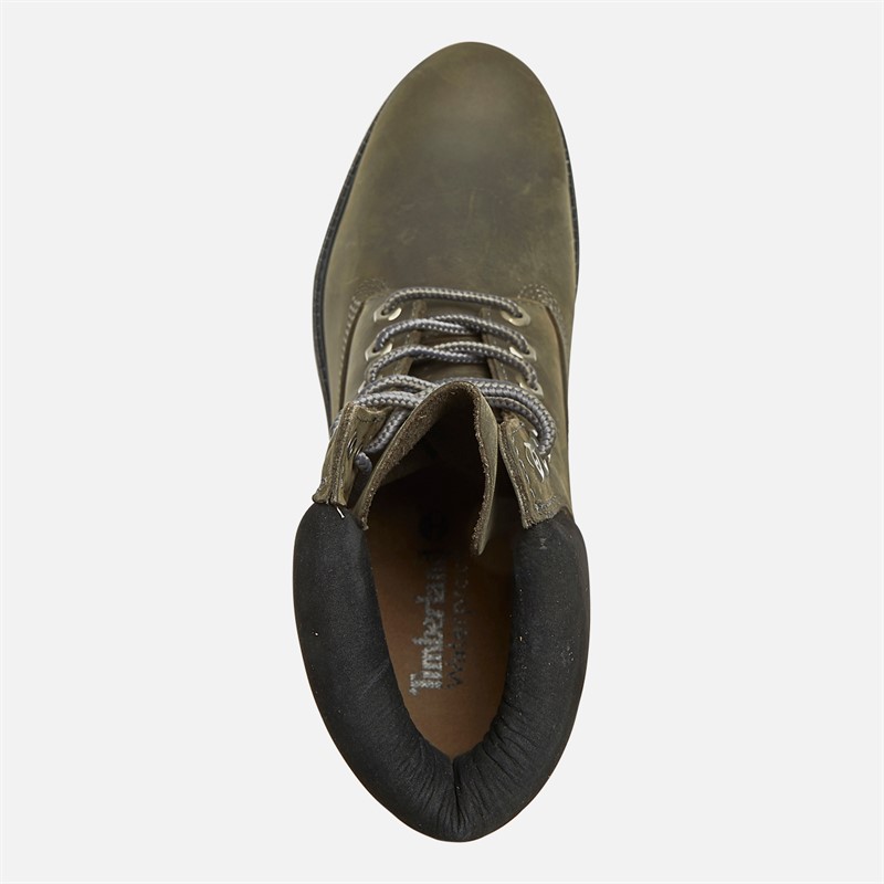 Timberland Mens Premium 6 Inch Lace Up Waterproof Boots Medium Grey Full Grain