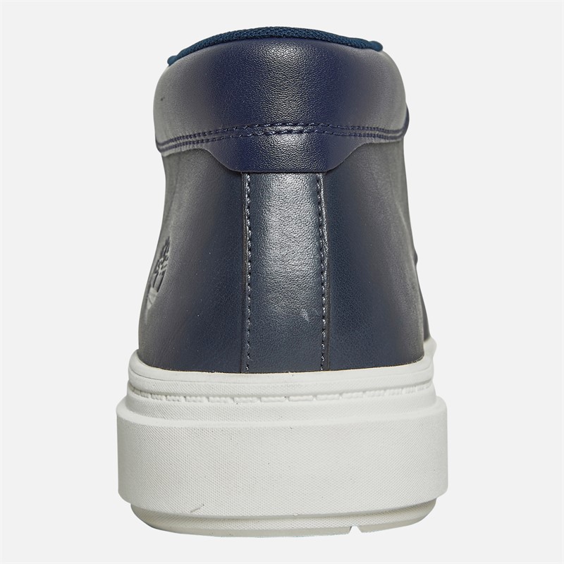 Timberland Mens Seneca Bay Mid Lace-Up Trainers Dark Blue Full Grain