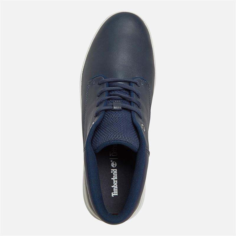 Timberland Mens Seneca Bay Mid Lace-Up Trainers Dark Blue Full Grain