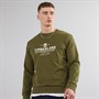 Timberland Mens Graphic Crew Neck Sweatshirt Dark Olive