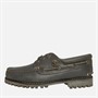 Timberland Mens Authentic Boat Shoes Medium Grey Full Grain