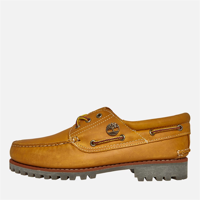 Timberland Mens Authentic Boat Shoes Wheat Full Grain