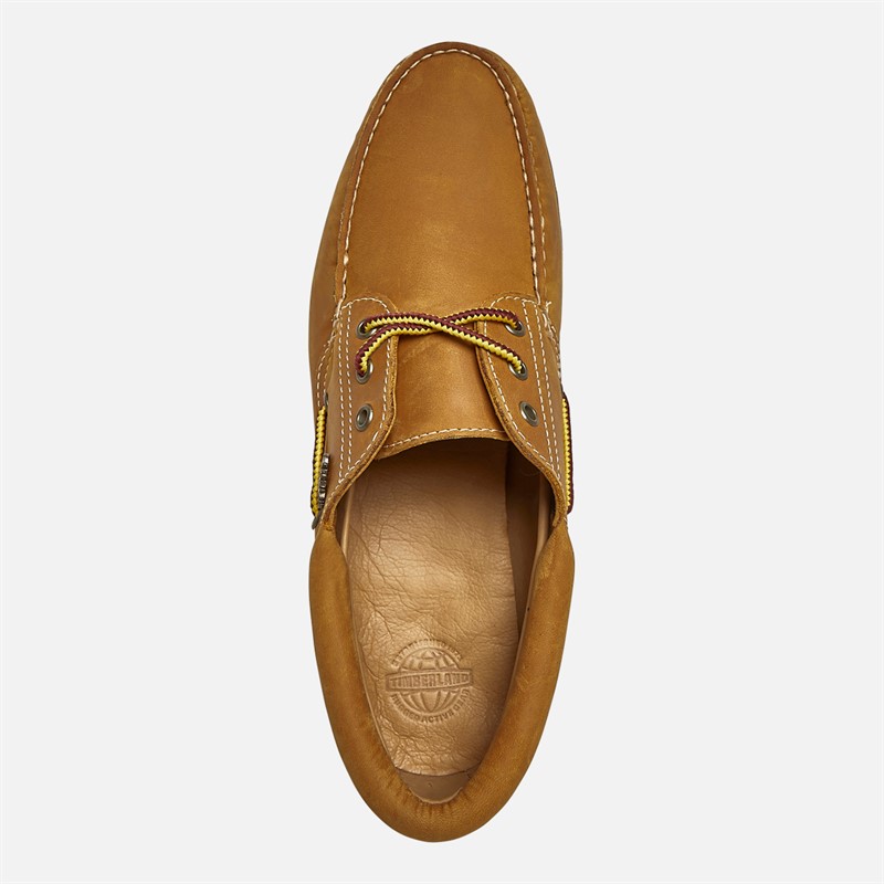 Timberland Mens Authentic Boat Shoes Wheat Full Grain