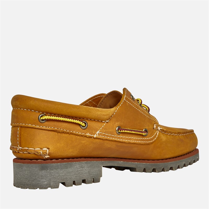 Timberland Mens Authentic Boat Shoes Wheat Full Grain