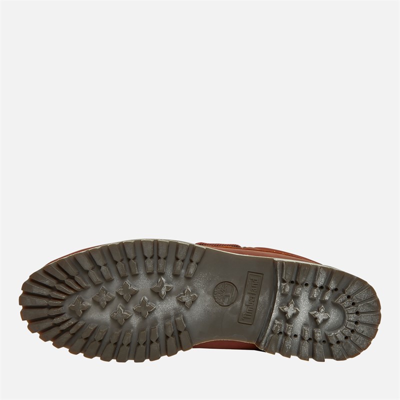 Timberland Mens Authentic Boat Shoes Medium Orange Full Grain