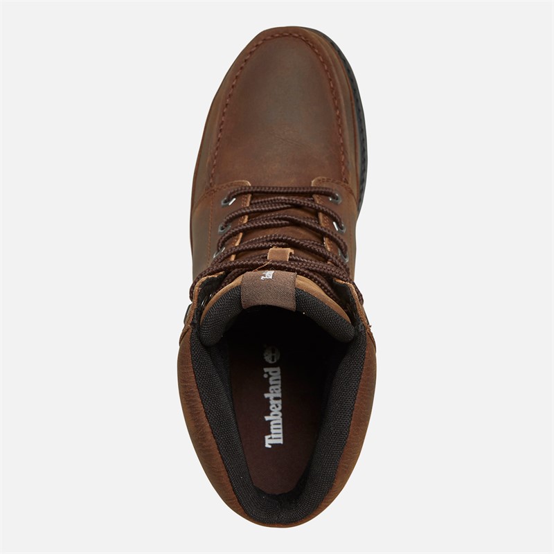 Timberland Mens Newmarket Mid Lace Up Boots Dark Brown Full Grain