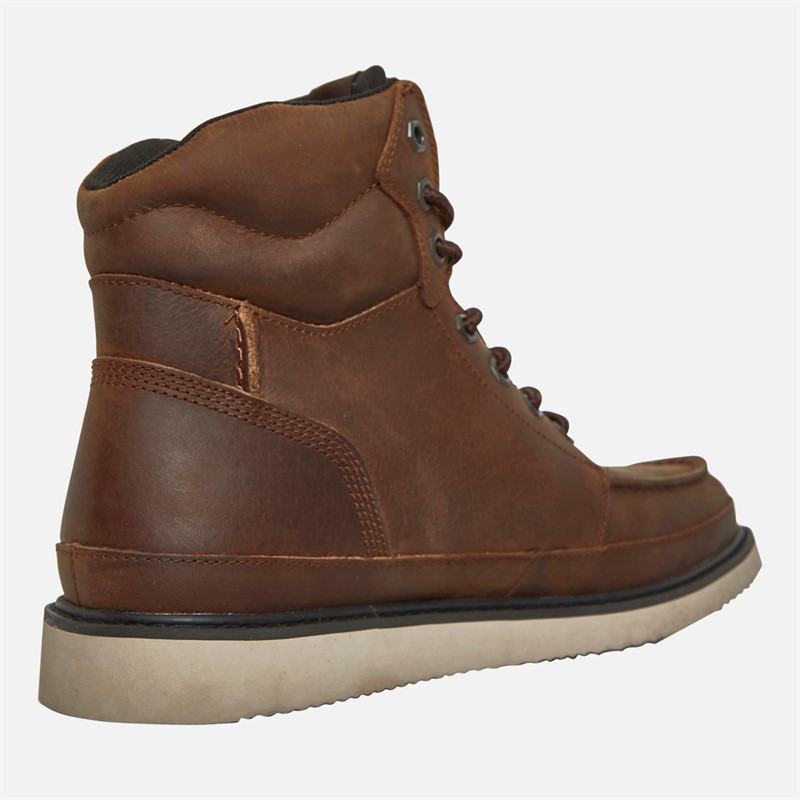 Timberland Mens Newmarket Mid Lace Up Boots Dark Brown Full Grain