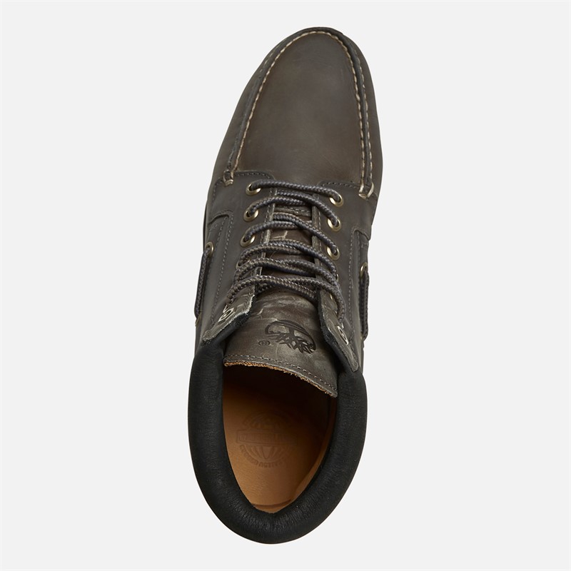 Timberland Mens Authentic Mid Lace Boots Medium Grey Full Grain