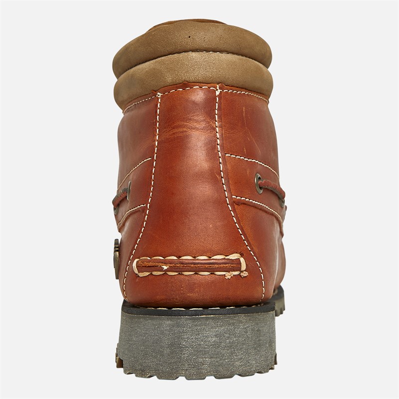 Timberland Mens Authentic Mid Lace Boots Medium Orange Full Grain