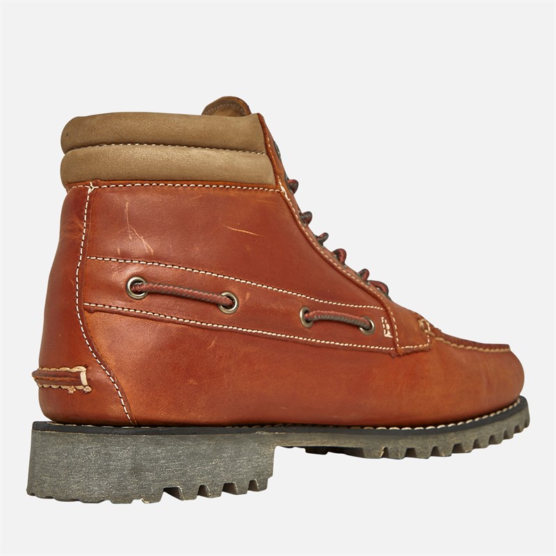 Timberland Mens Authentic Mid Lace Boots Medium Orange Full Grain