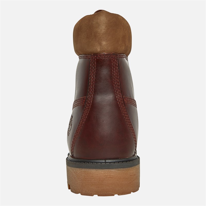 Timberland Mens Heritage 6 Inch Lace Up Boots Burgundy Full Grain