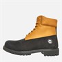 Timberland Mens Premium 6 Inch Lace Up Boots Black Nubuck W Wheat