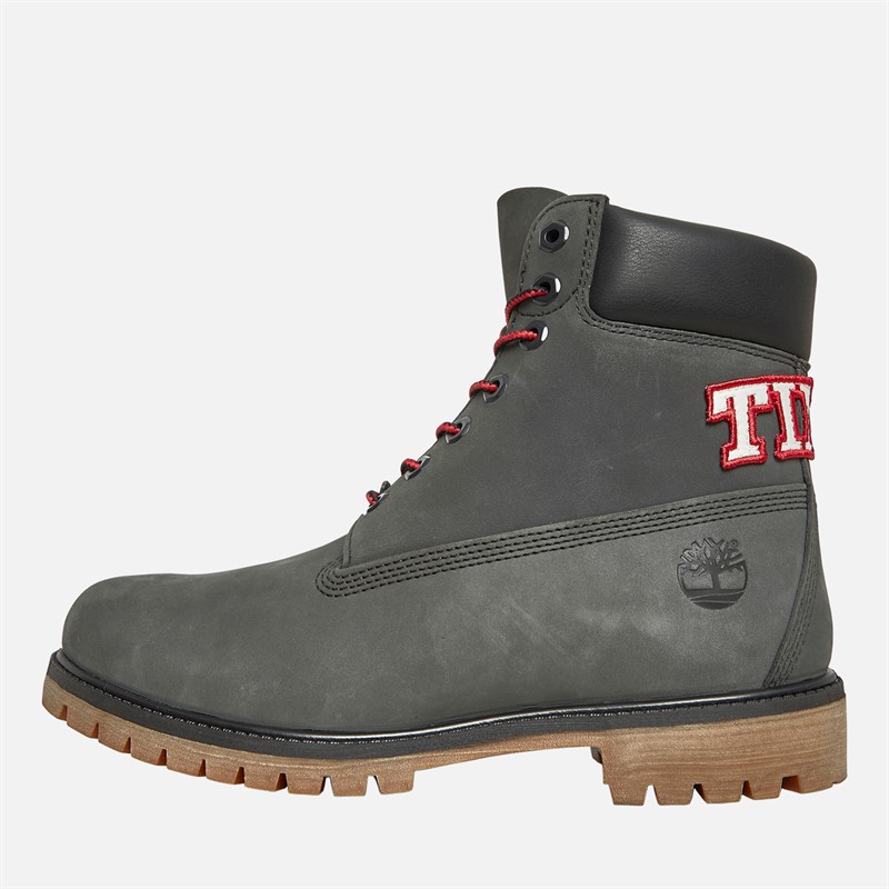 Timberland Mens Premium 6 Inch Lace Up Boots Dark Grey Nubuck - Size 10.5