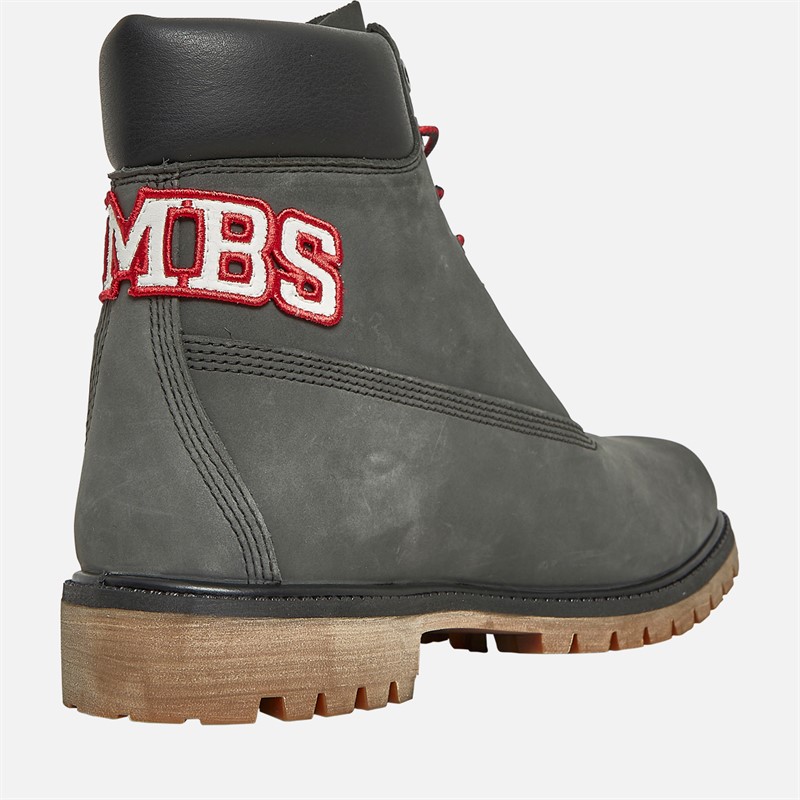 Timberland Mens Premium 6 Inch Lace Up Boots Dark Grey Nubuck