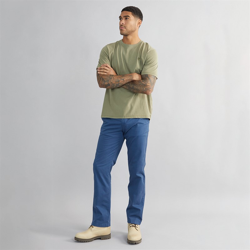 Timberland Mens Twill Chino Pants Dark Denim