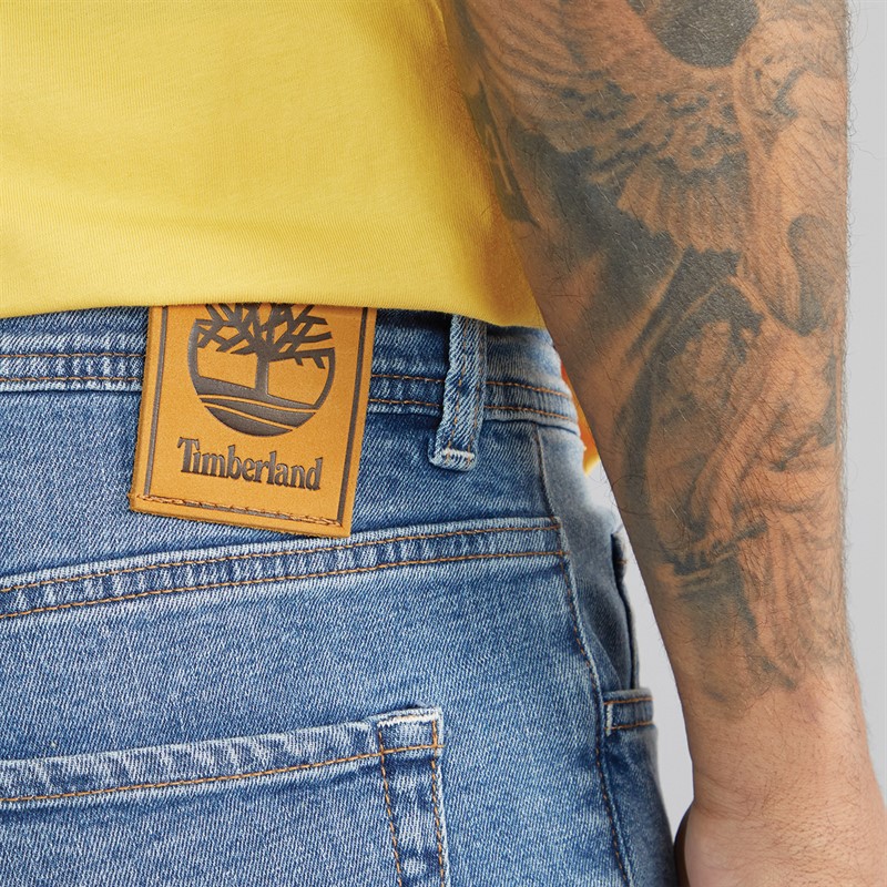 Timberland Mens Five Pocket Slim Fit Jeans Light Shade