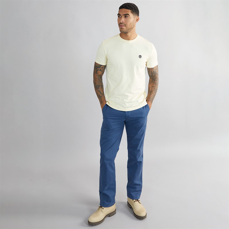 Timberland Mens Short Sleeve T-Shirt White Smoke