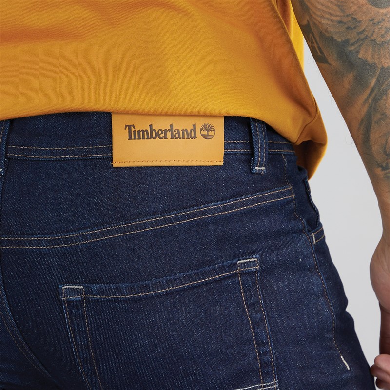 Timberland Mens Five Pocket Slim Fit Jeans Rinse