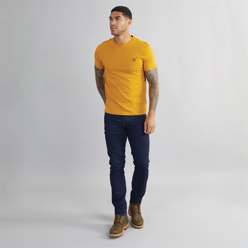 Timberland Mens Five Pocket Slim Fit Jeans Rinse