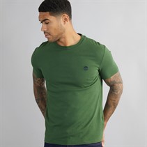 Timberland Mens Short Sleeve T-Shirt Black Forest Green