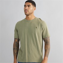 Timberland Mens Garment Dye Short Sleeve T-Shirt Dark Olive