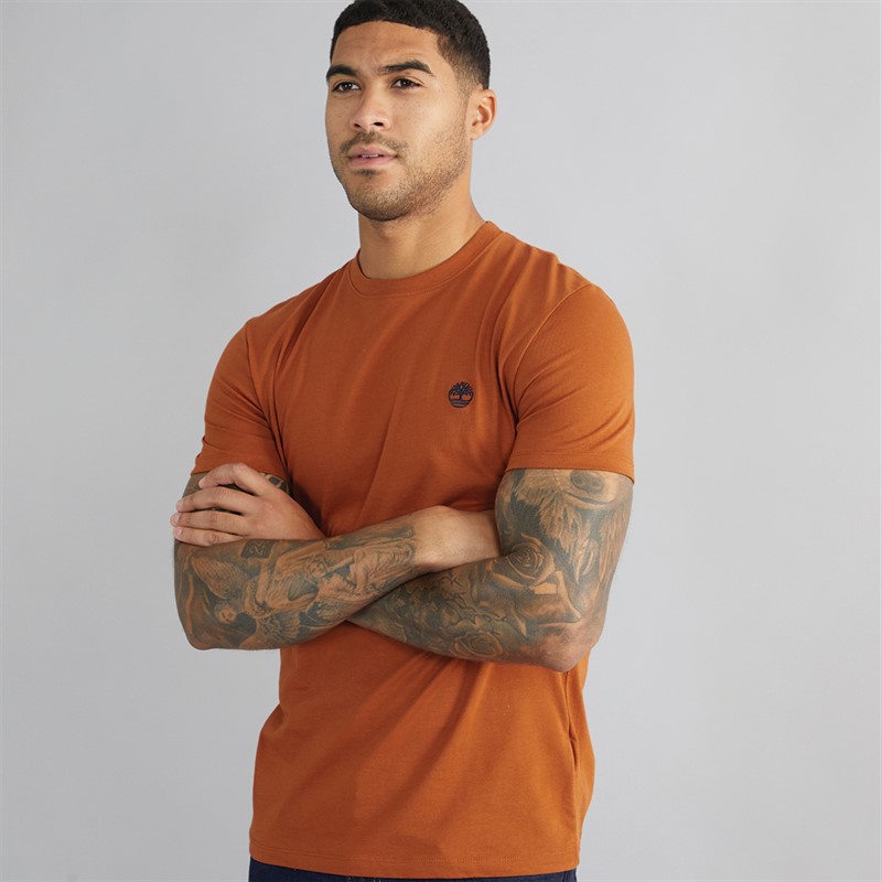 Timberland Mens Short Sleeve T-Shirt Umber