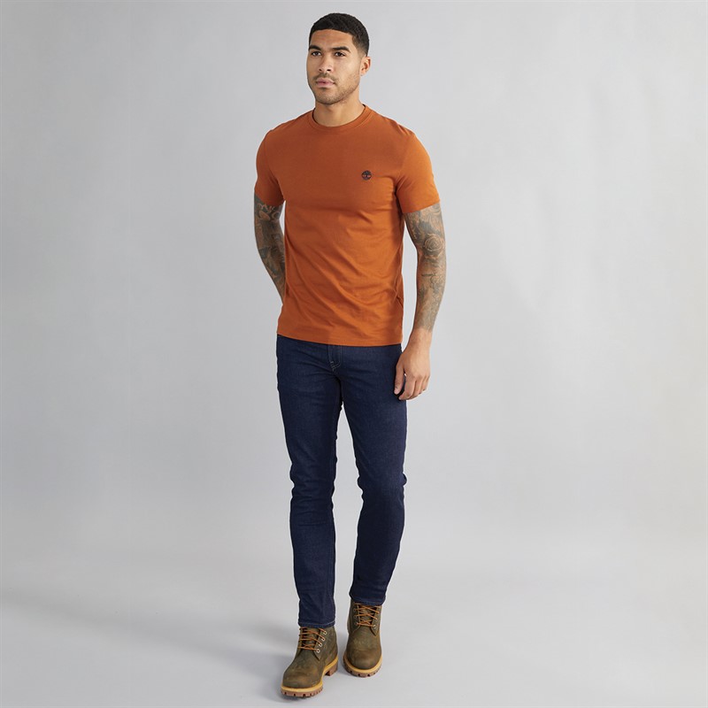 Timberland Mens Short Sleeve T-Shirt Umber