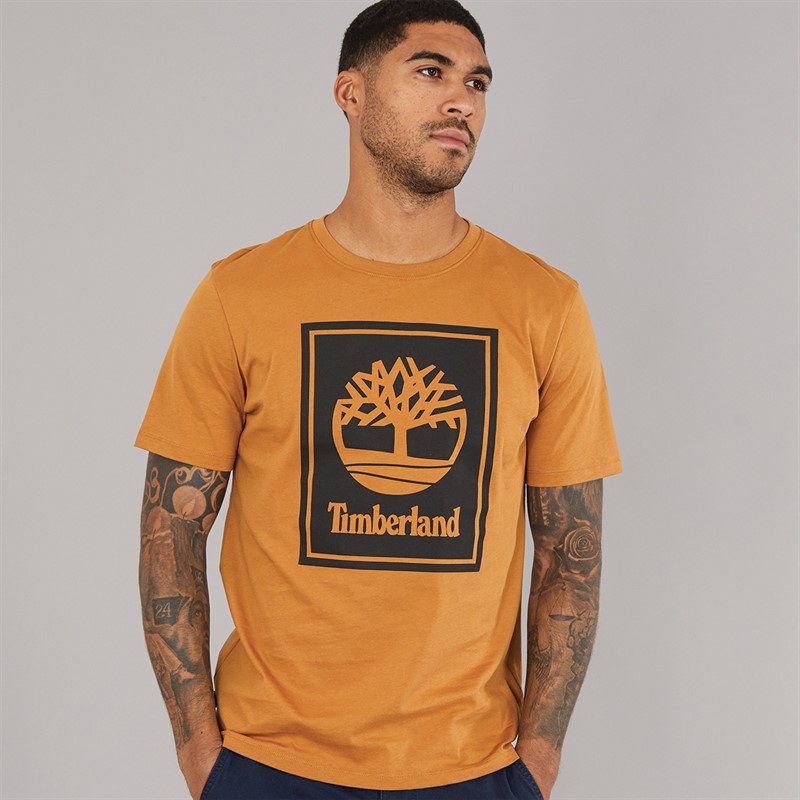 Timberland Mens Short Sleeve T-Shirt Wheat Boot/Black